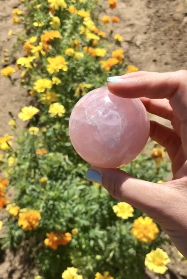 Rose Quartz sphere from Brazil