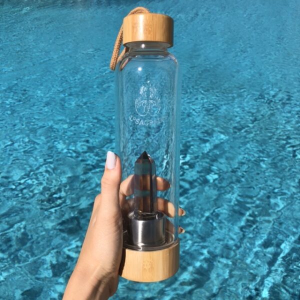 Smokey quartz water bottle
